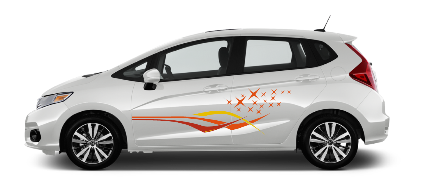 White-Honda-Fit-Galaxy-Cinnabar-Decal