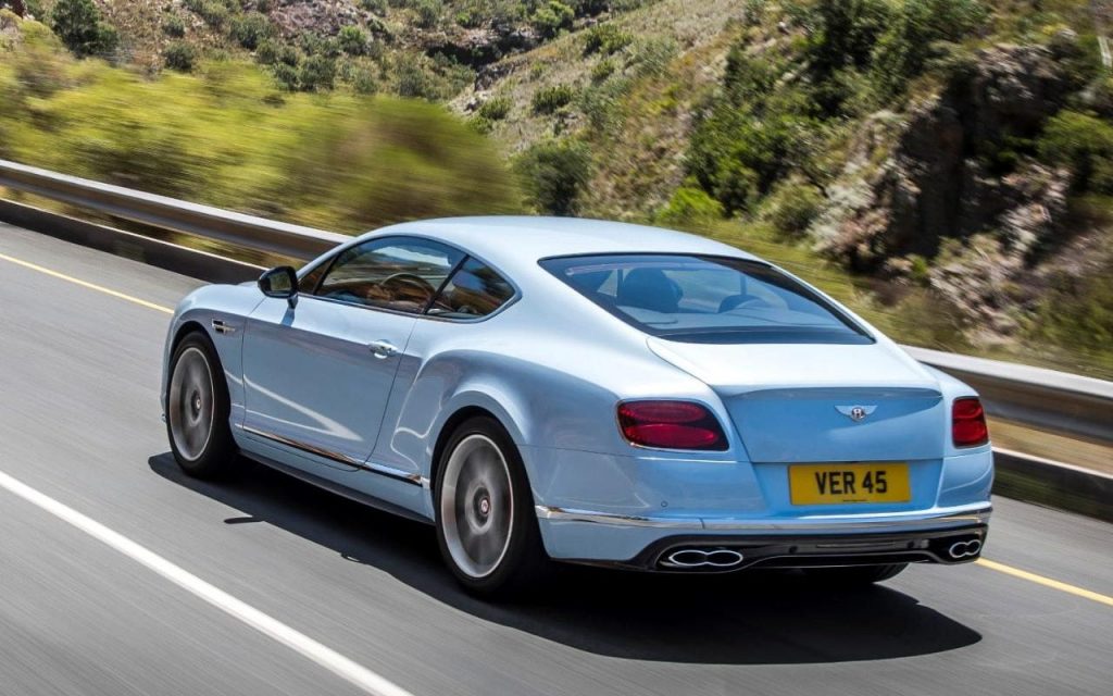 Bentley Continental GT Blue driving